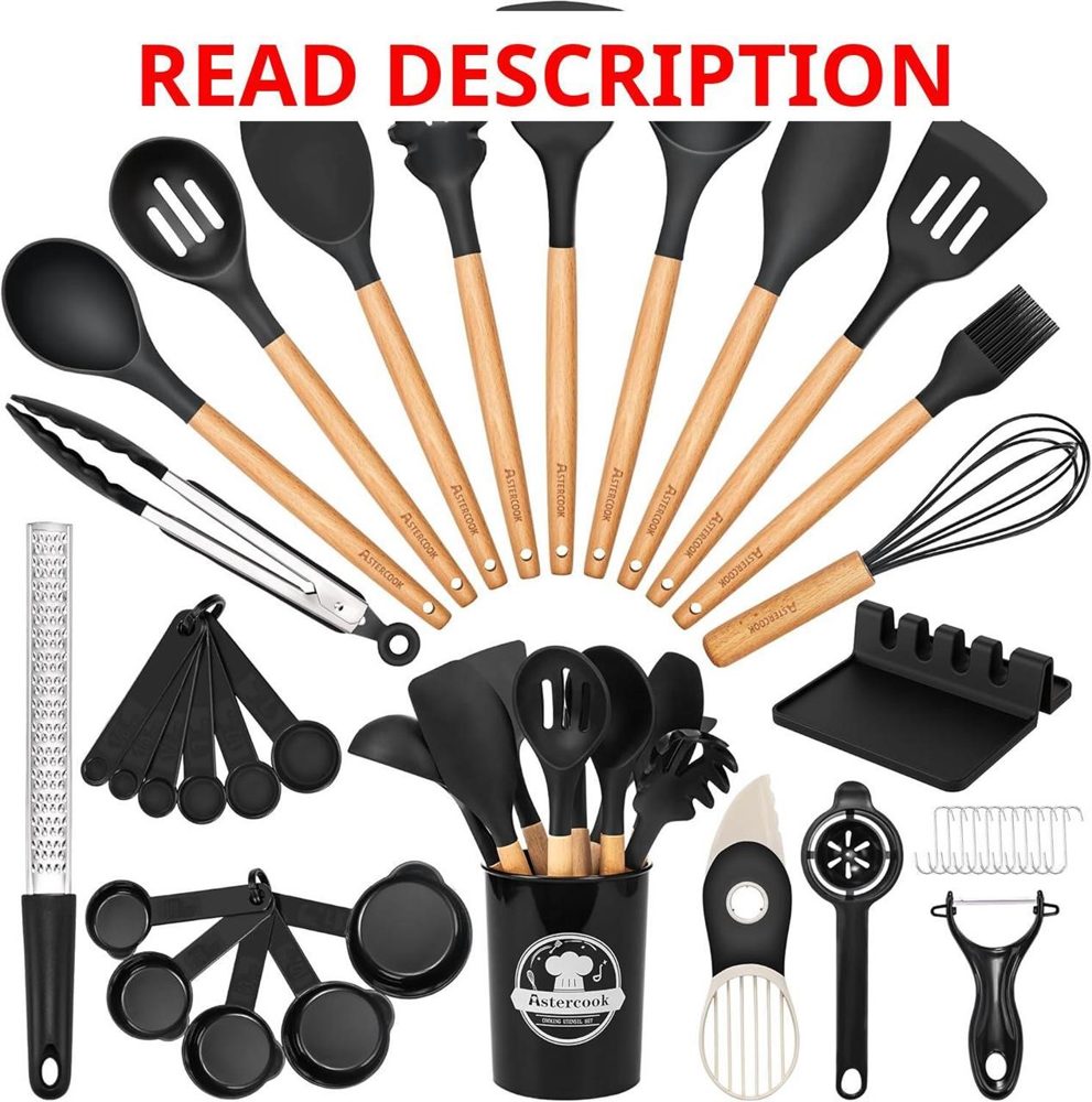 Astercook 39 PCS Utensils Set Silicone