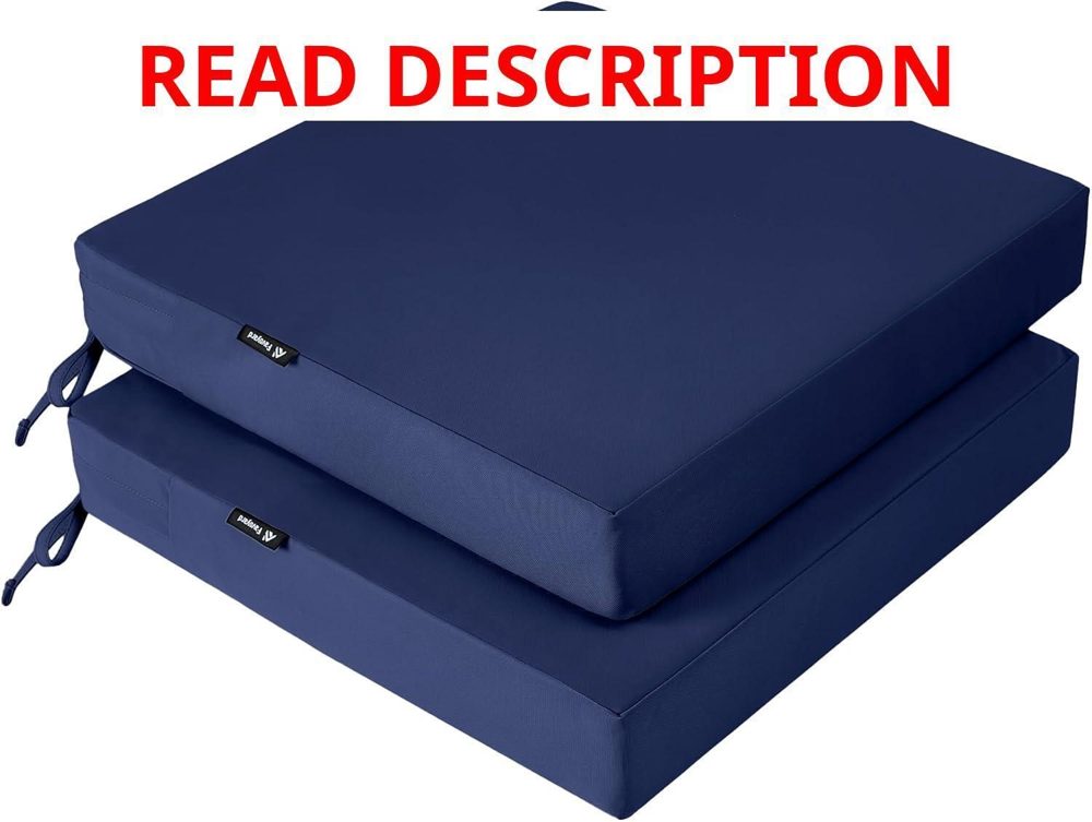 Favoyard Chair Cushions 20x20x3 Set of 2 Blue