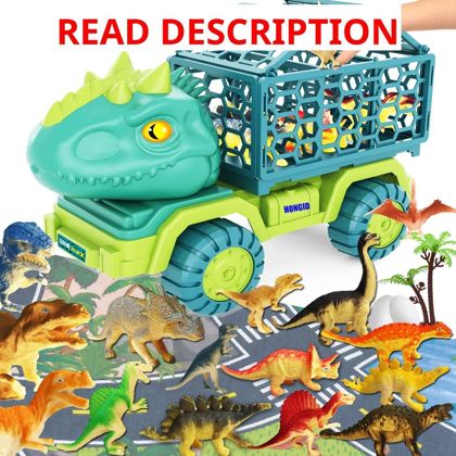 JKGIFTS Dinosaur Truck Toy with Dino Figures