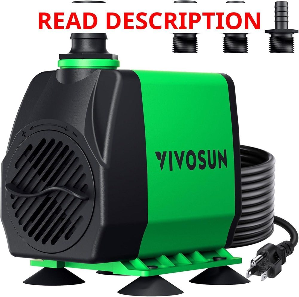 VIVOSUN 800GPH Submersible Pump 50W