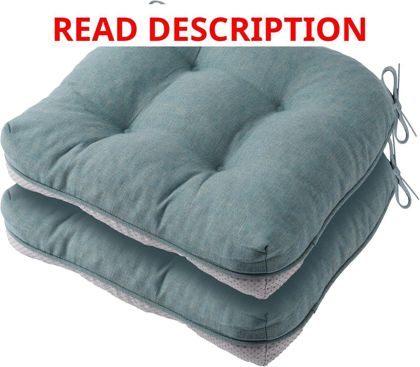 Battilo Chair Cushions 2 15.5" Grayish Blue