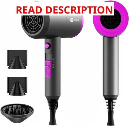 Slopehill 1800W Ionic Hair Dryer with Nozzles