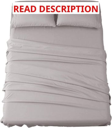 Sonoro Kate Microfiber Sheets 1800 Queen Grey
