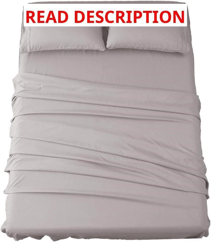 Sonoro Kate Microfiber Sheets 1800 Queen Grey