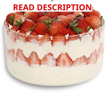 104oz Glass Trifle Bowl   Dessert Centerpiece
