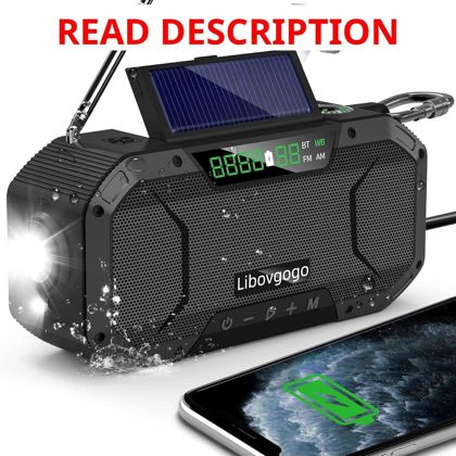 Emergency Radio Waterproof Speaker with Solar