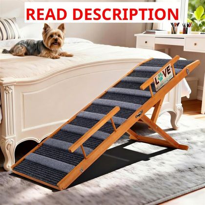Pawaboo 57" Foldable Dog Ramp Walnut