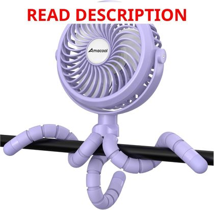 AMACOOL Battery Operated Stroller Fan Clip-On