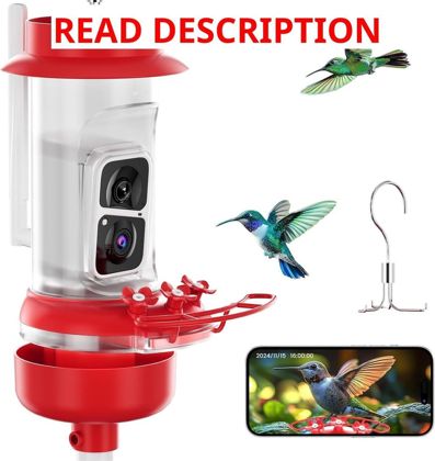 Soliom Hummingbird Feeder with Camera 2K LIV