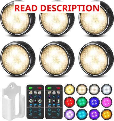 TECOMLIGHT LED Puck Lights (6 Pack)