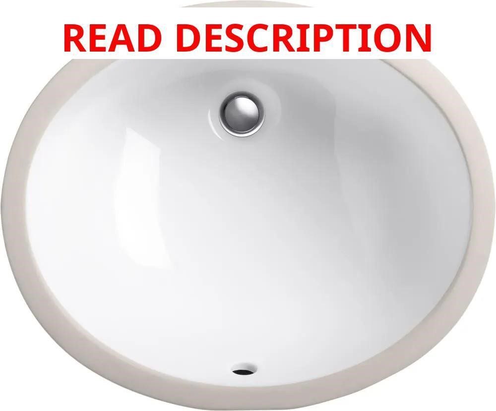KOHLER Caxton White Undermount Sink 17x14