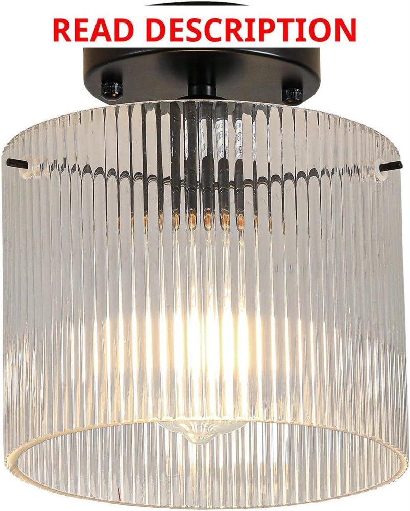 Modern Semi Flush Mount Ceiling Light Black