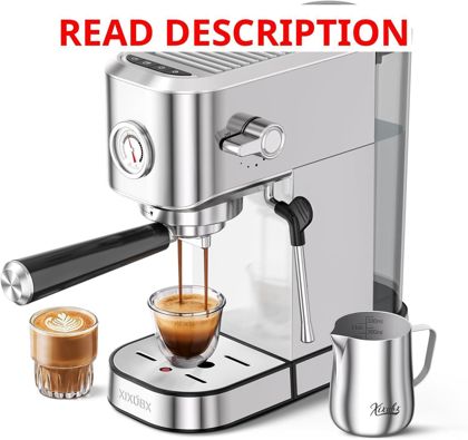 XIXUBX 20 Bar Espresso Machine Compact Steel