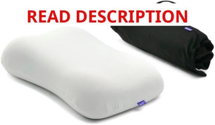Cushion Lab Travel Deep Sleep Pillow   Black