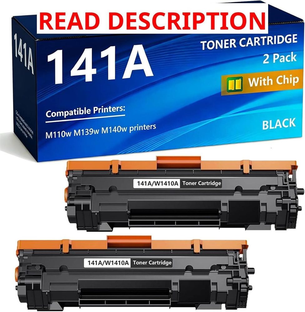 APRONE 141A Black Toner 2-Pack for HP 141A