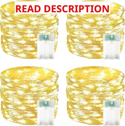4 Pack 60 LED Fairy Lights Battery 20FT
