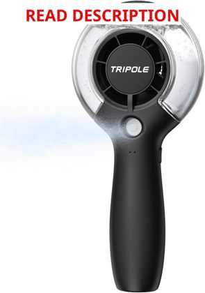 TriPole Misting Fan: Portable Mister 4000mAh