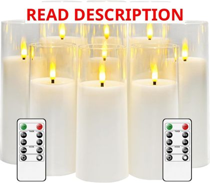 Kakoya Flameless Candles with Remote 9 Pack