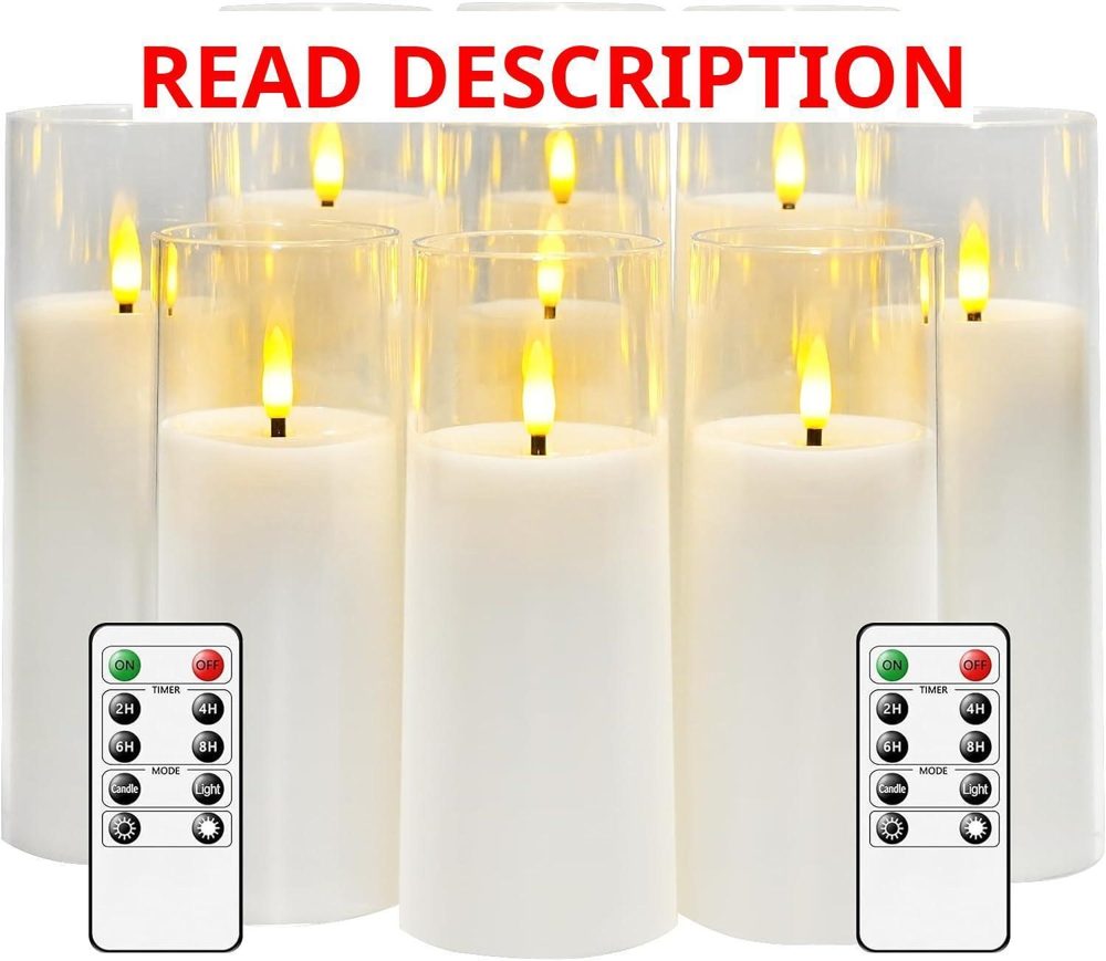 Kakoya Flameless Candles with Remote 9 Pack