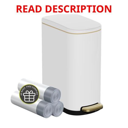KSSKSS 2.6 gal Slim Bathroom Trash Can (White)