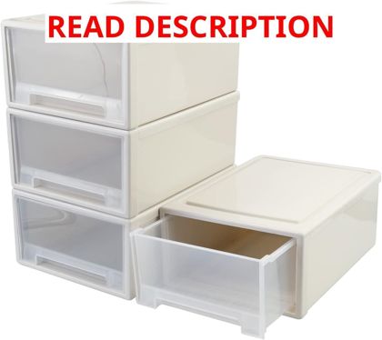 17.8-Qt Stacking Storage Drawer 4-Pack