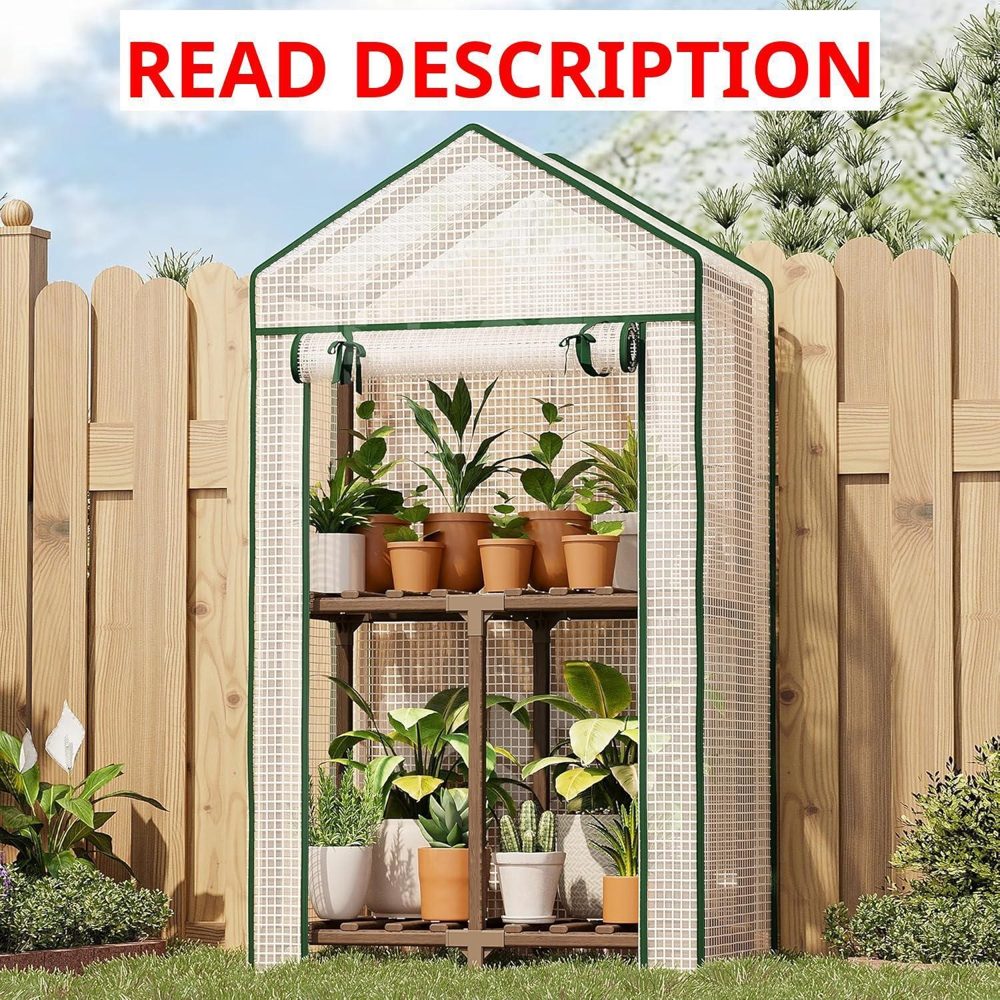 Bamworld Mini Greenhouse Indoor 2-Tier Grower