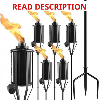 ZSPENG 6 Pack Garden Torch 16oz Outdoor Torch