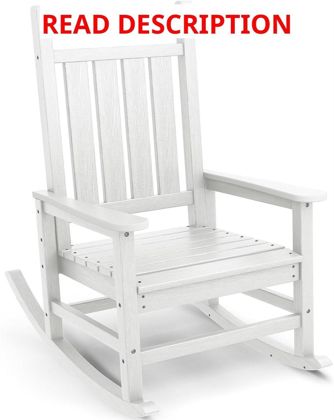 SERWALL Oversized Rocking Chair - White