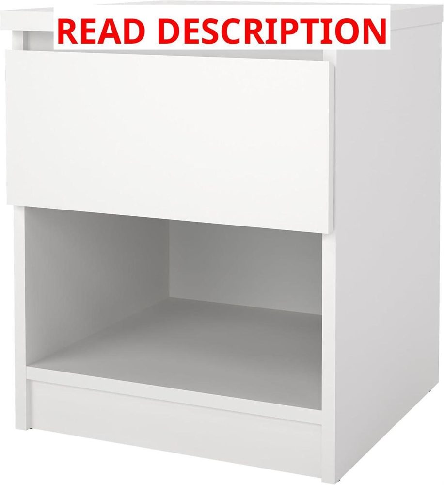 Naia Bedside Table with Drawer & Storage