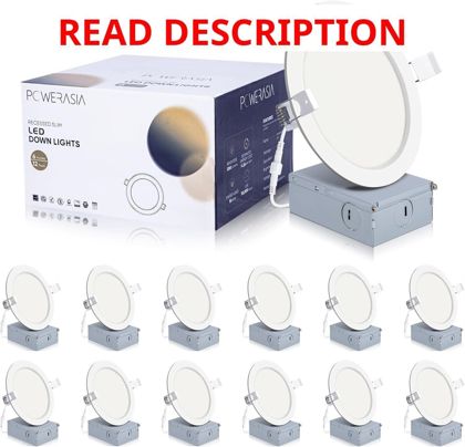 12 Pack 6" Ultra-Thin LED Recessed Light