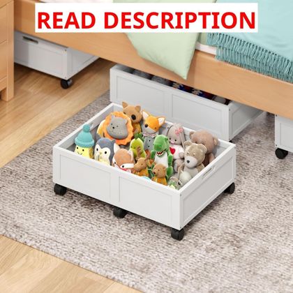 WISUCART Under Bed Storage 2P White Small