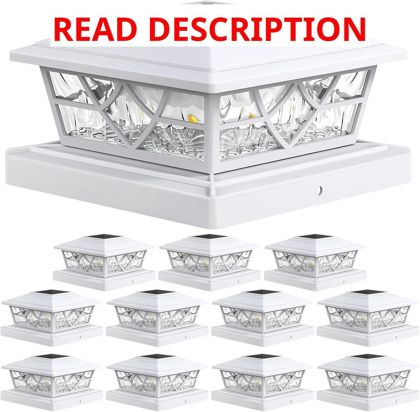 APONUO Solar Post Cap Lights 12 Pack (4x4 6x6)