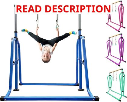 Foldable Gymnastics Bar with Rings 3 5'