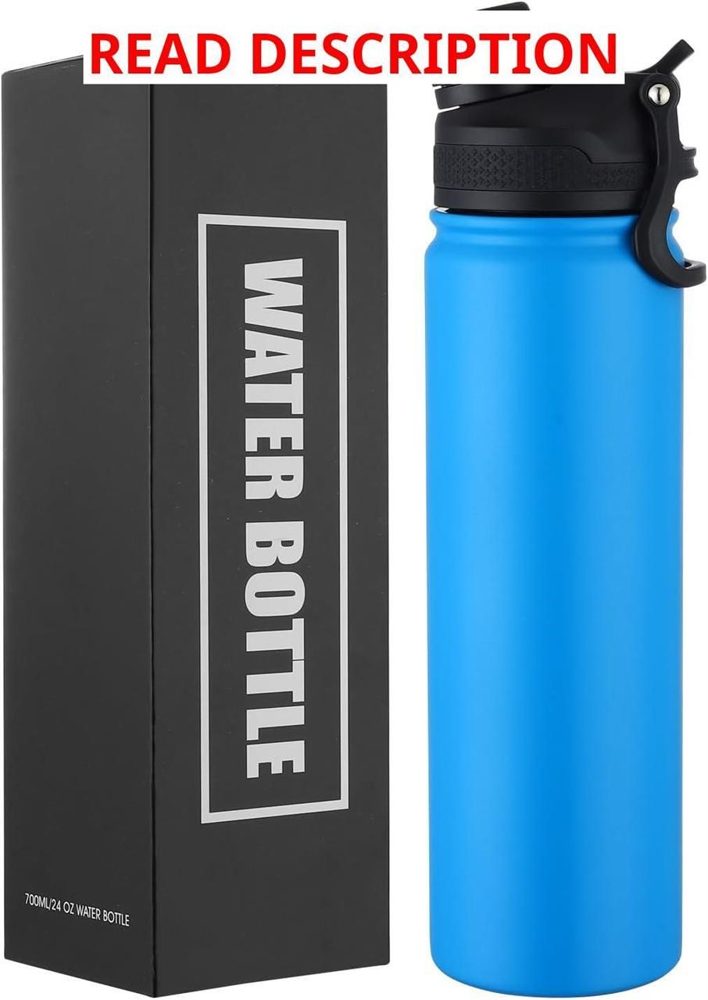 24oz Insulated Bottle Stainless Lid