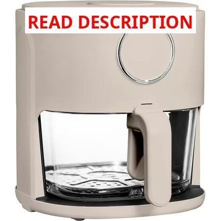 COOK WITH COLOR Air Fryer 4Qt Glass Air Fryer