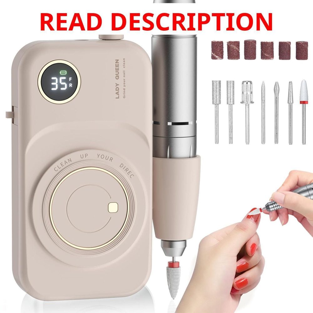 Nail Drill E-File Kit 35000RPM (Pink)