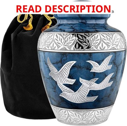 Trupoint Cremation Urns   Large Blue Birds