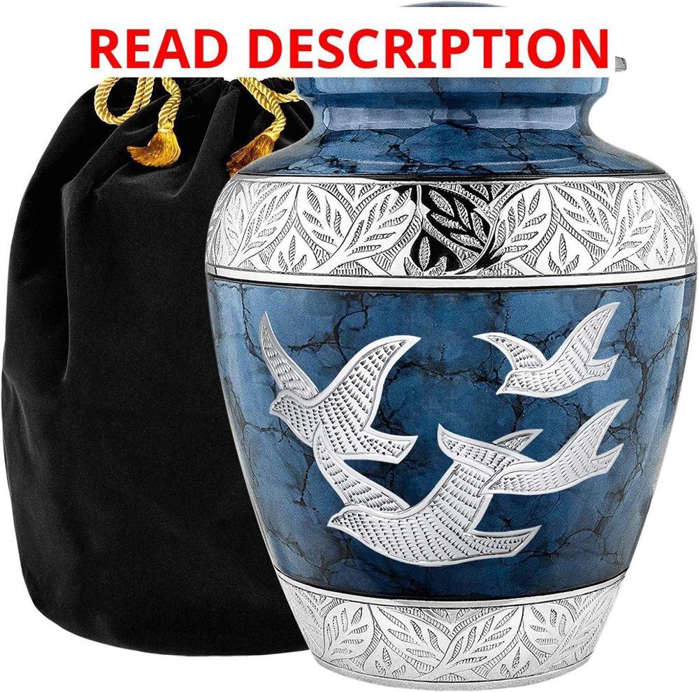 Trupoint Cremation Urns   Large Blue Birds