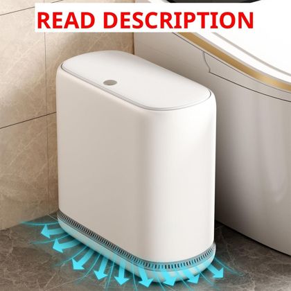 Small Bathroom Trash Can with Lid 3 Gal