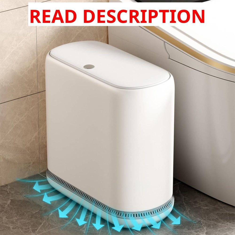 Small Bathroom Trash Can with Lid 3 Gal
