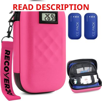 TSA Insulin Cooler Travel Case Rose Red