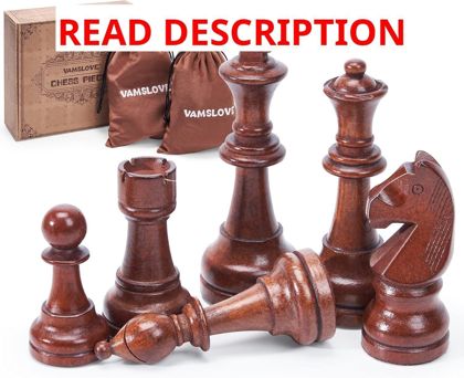 Vamslove Wooden Chess Pieces 32 Staunton Set