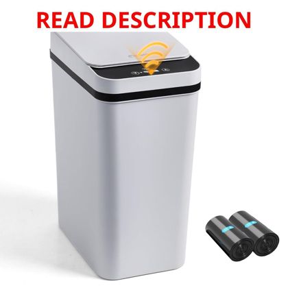 Touchless 2.6 Gal Bathroom Trash Can with Lid