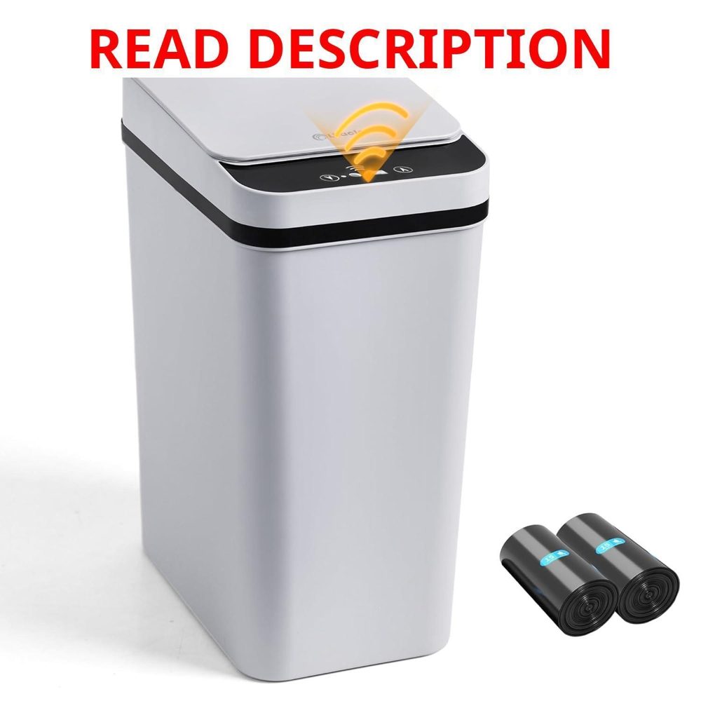 Touchless 2.6 Gal Bathroom Trash Can with Lid