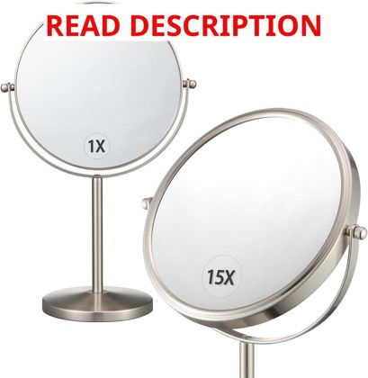ALHAKIN 1X/15X Magnifying Mirror Tabletop