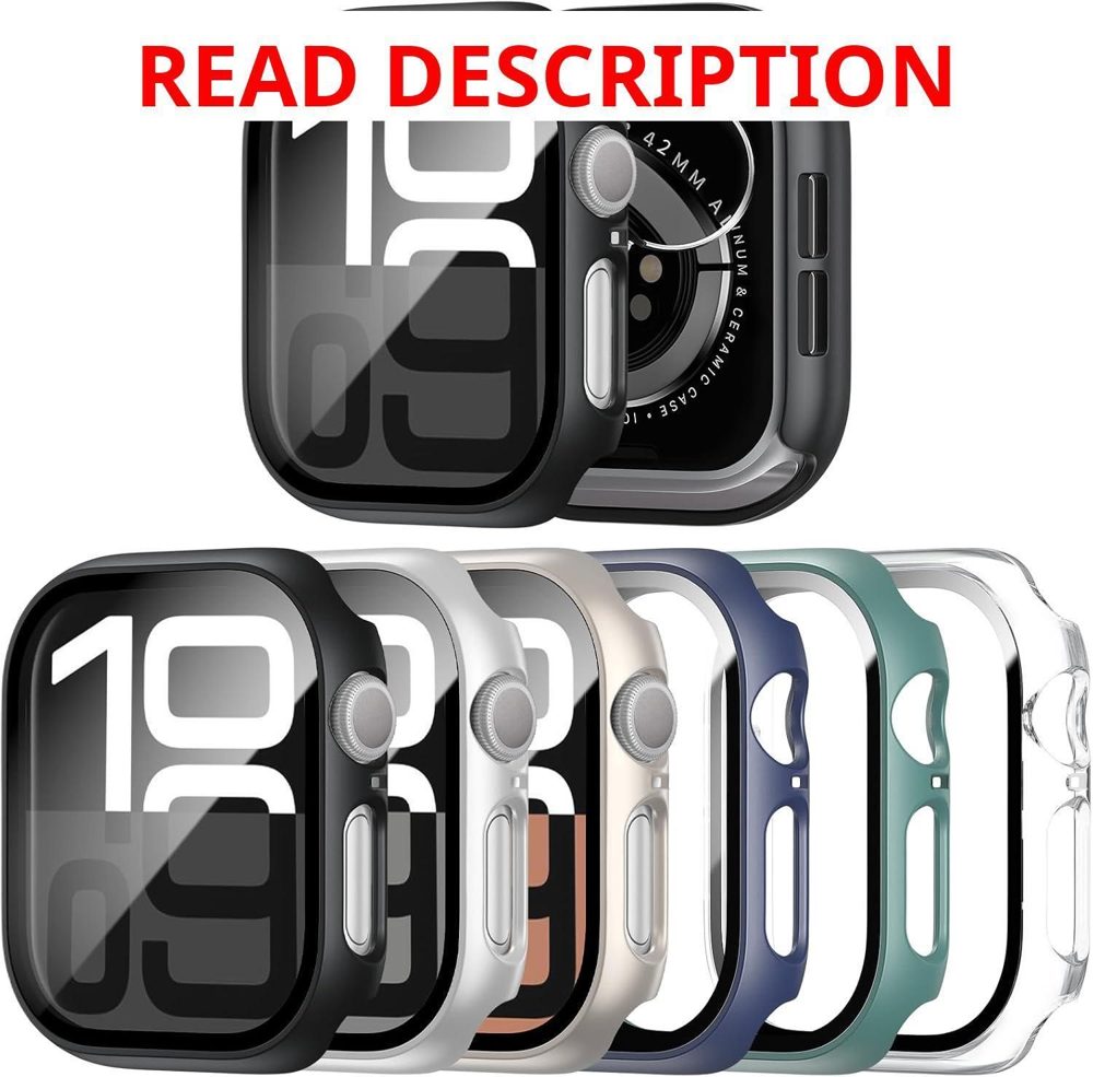 JERXUN 6-Pack Case with 46mm Watch Protector