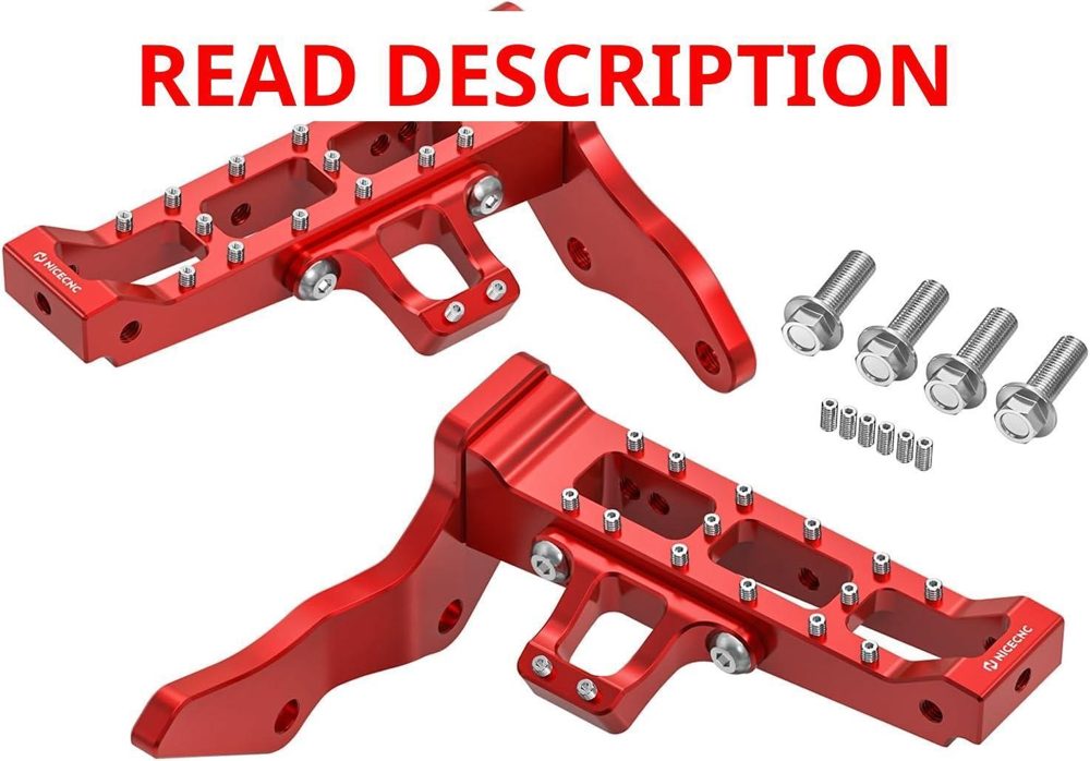 NICECNC Wider Foot Pegs 6061-T6 Aluminum Red