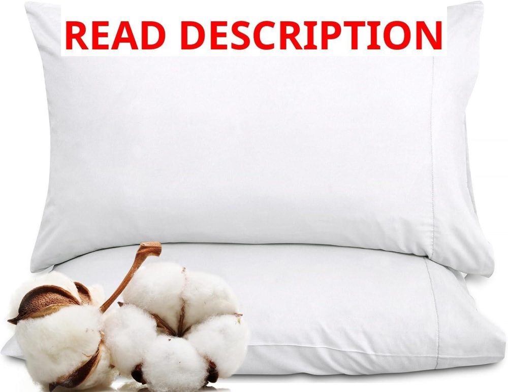 Royale Linens 300TC Cotton Pillowcases Set 2