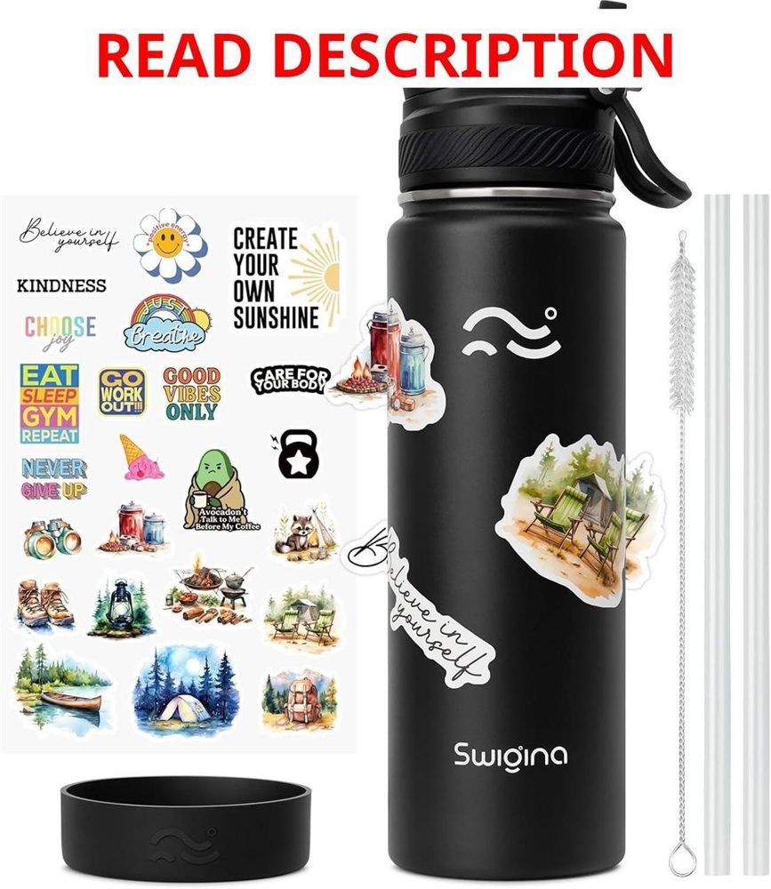 Swigina 24oz Insulated Bottle with 2-in-1 Lid