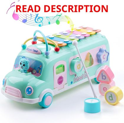 5-in-1 Baby School Bus Xylophone Toys